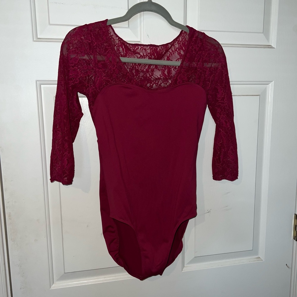 Danskin large burgundy leotard